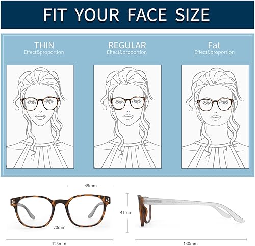 Miniatura 9 de BLUEMOKY Lentes de lectura con bloqueo de luz azul para mujeres y hombres, lente transparente, retro, lector cuadrado