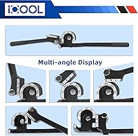 Vista 4 de ICOOL Doblador de tubos 3 en 1 Herramientas de doblado manual de tubos 0-180 grados 1/4, 5/16 y 3/8 pulgadas (superficie mate) para cobre aluminio