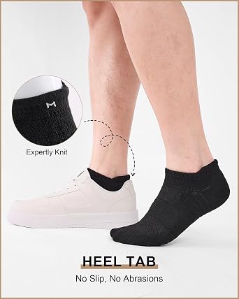 Niorasen Running Socks for Men & Women, 6 Pairs, Cushioned