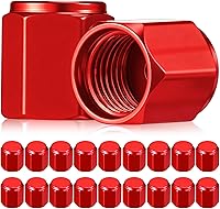 Vista 8 de Mudder 20 Tapas de Válvula de Neumático, Tapas de Vástago de Válvula de Aluminio en Forma Hexagonal con Junta Tórica de Goma, Cubiertas de Vástago