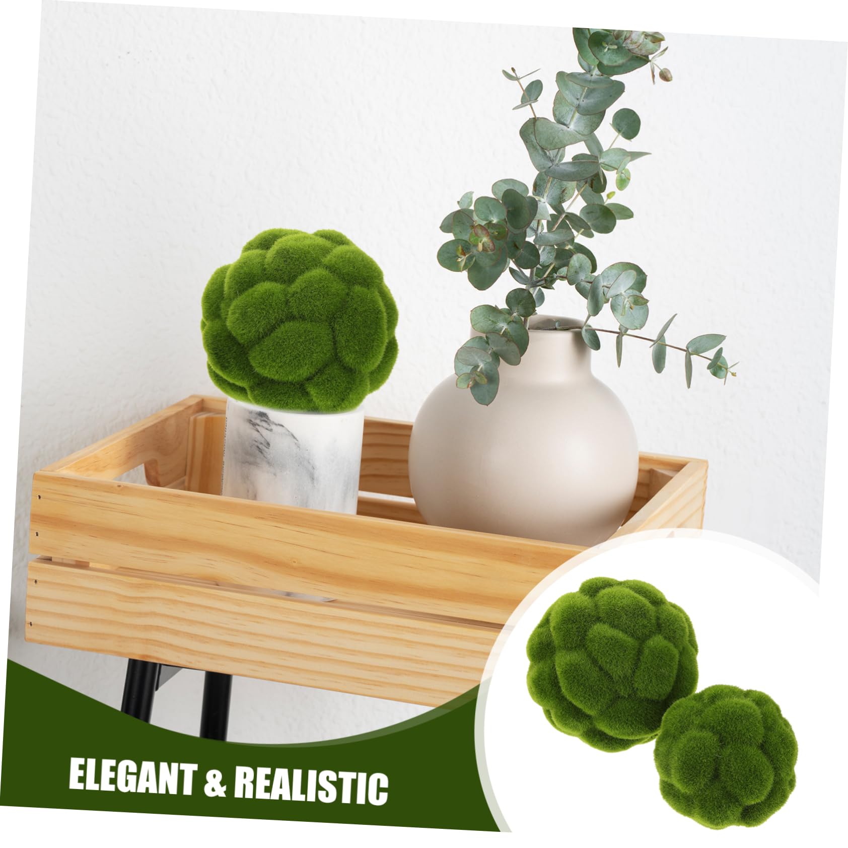ULTECHNOVO 6 Stck. Künstliche Mooskugeln Dekorative Topiary Bälle für Garten Hochzeit und Party Flexibel und Langlebige Deko für und Außenbereich