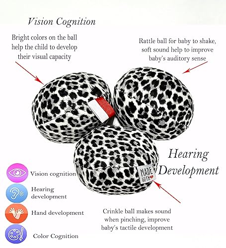 Miniatura 2 de Bolas de juguete de repuesto hechas a mano para Mamaroo 4moms swing bolas de juguete extraíbles con sonidos de sonajero arrugado