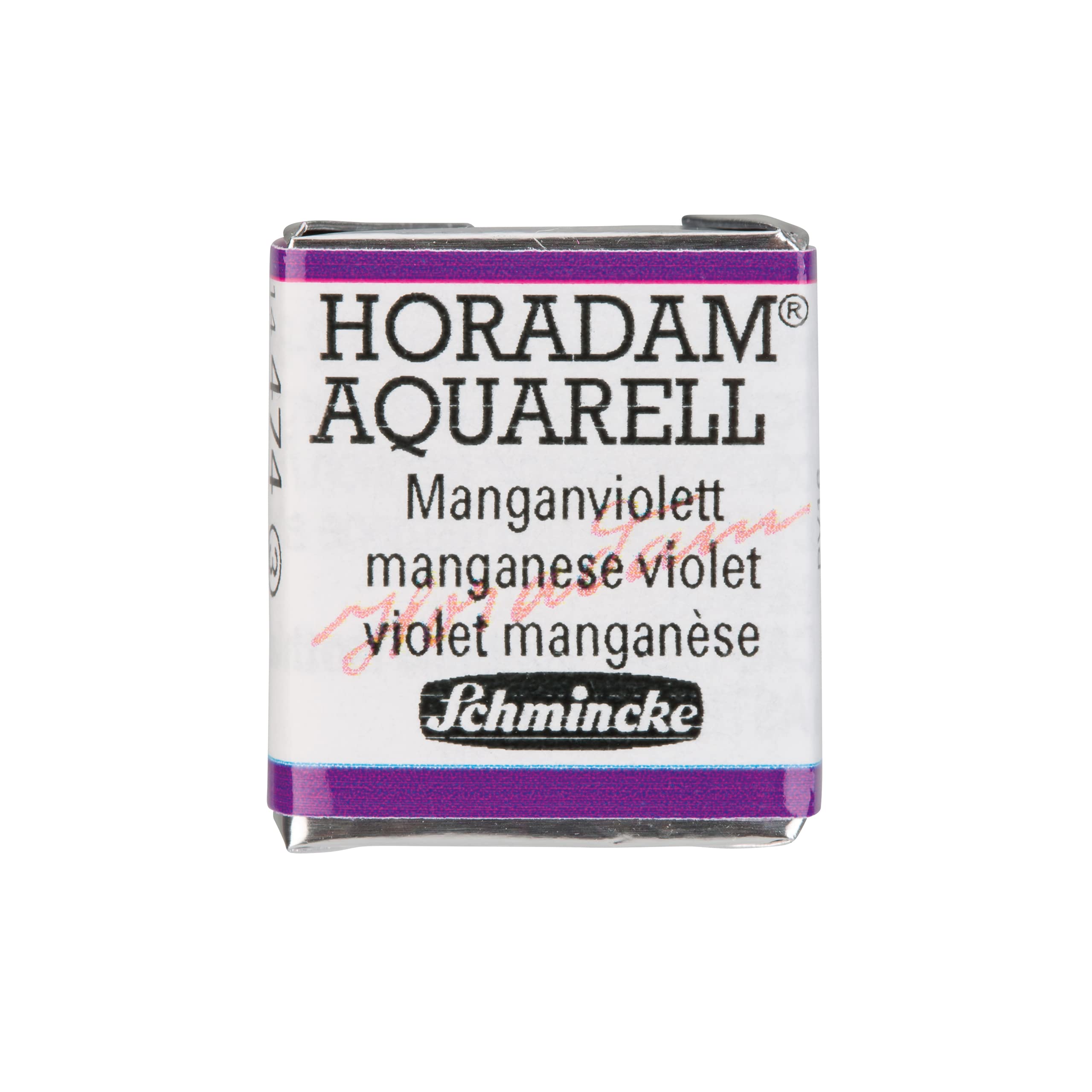 Schmincke - HORADAM® AQUARELL - finest artists' watercolours, 474 manganese violet, 14 474 044, 1/2 pan
