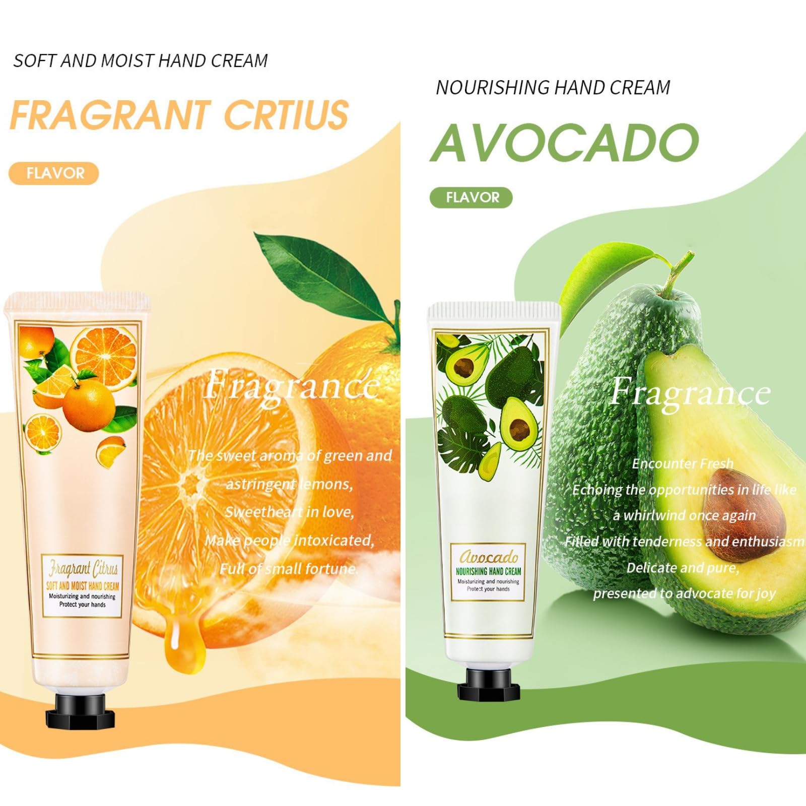 10PCS Travel Size Hand Cream Gift Set,Fragrant Hand Foot Day Night Cream Moisturizer - Image 3