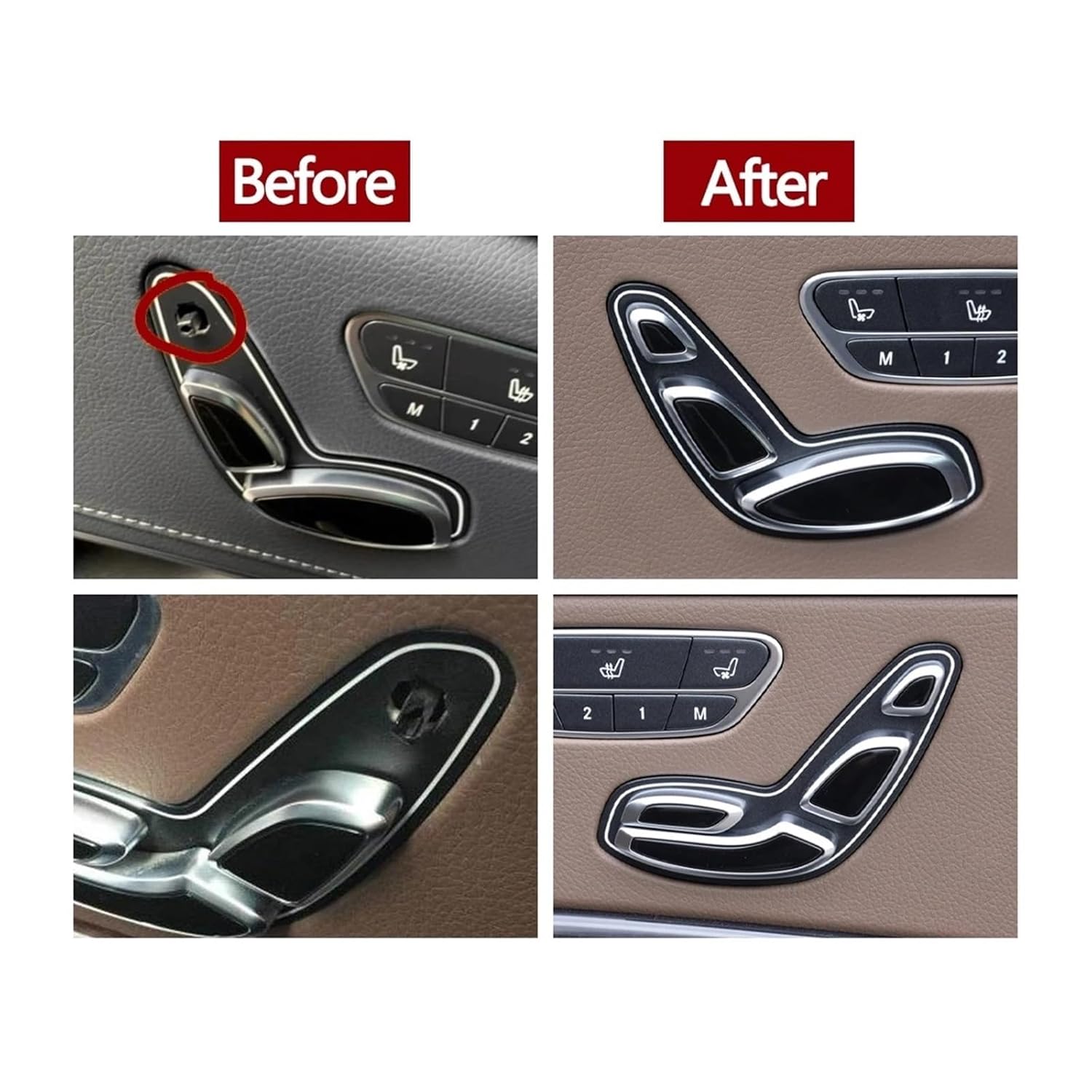 Car Left Right Seat Headrest Adjust Switch Button Replacement Compatible S V Class W222 W447 X222 C217 S320 S350(Color:Right)(Right)