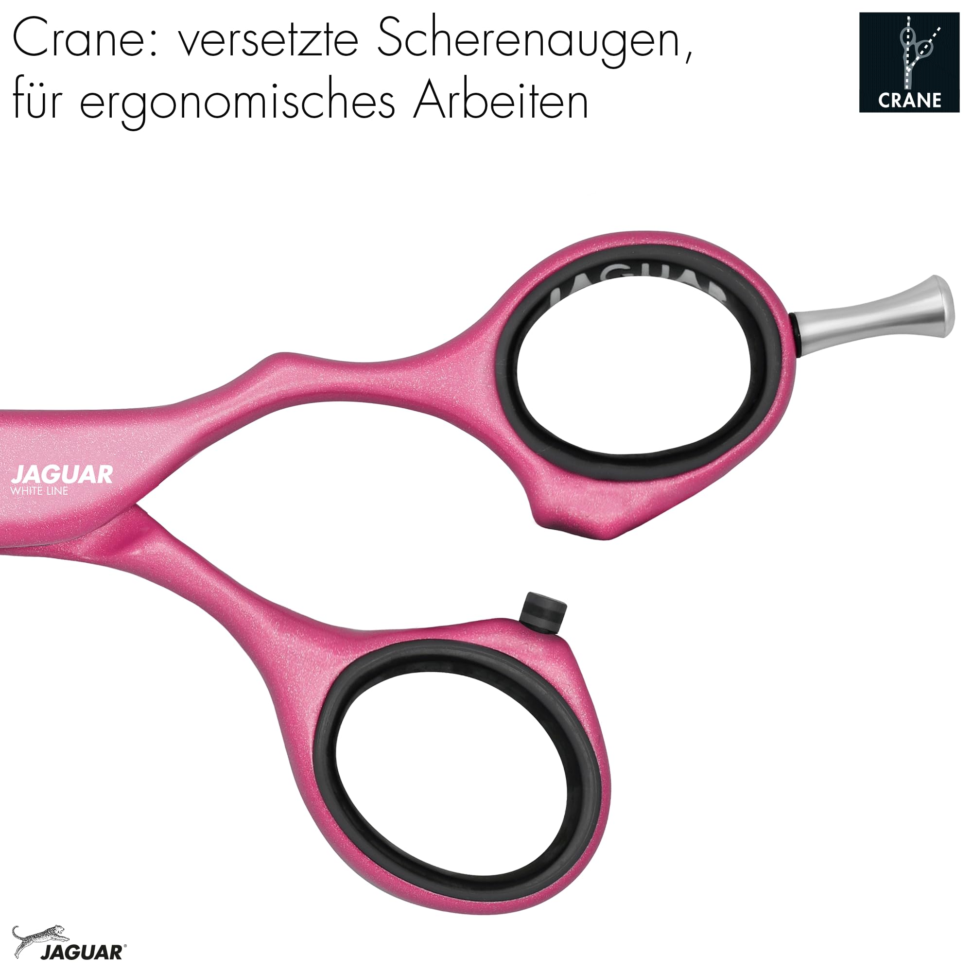 JAGUAR Pastel Plus Candy Crane 39 - Forbici da modellare, 14 cm, con 39 denti per sfoltire con design a prise, rivestimento metallico anallergico e resistente, realizzate in