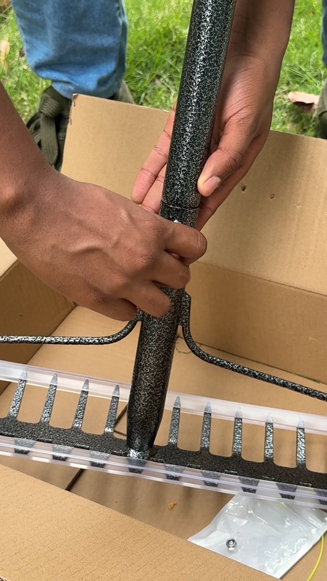 Rastrillo de jardín metálico 2 en 1, 77 pulg miniatura 7