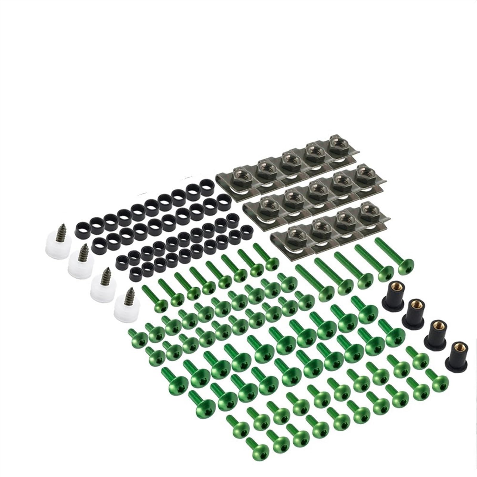 Moto Carena Bulloni Carenatura Viti Carena Elementi Di Fissaggio Kit Per YZF R1 R15 R25 R3 R6 R125 R15 R25 MT03 MT07 MT10 Viti carenatura(Green)