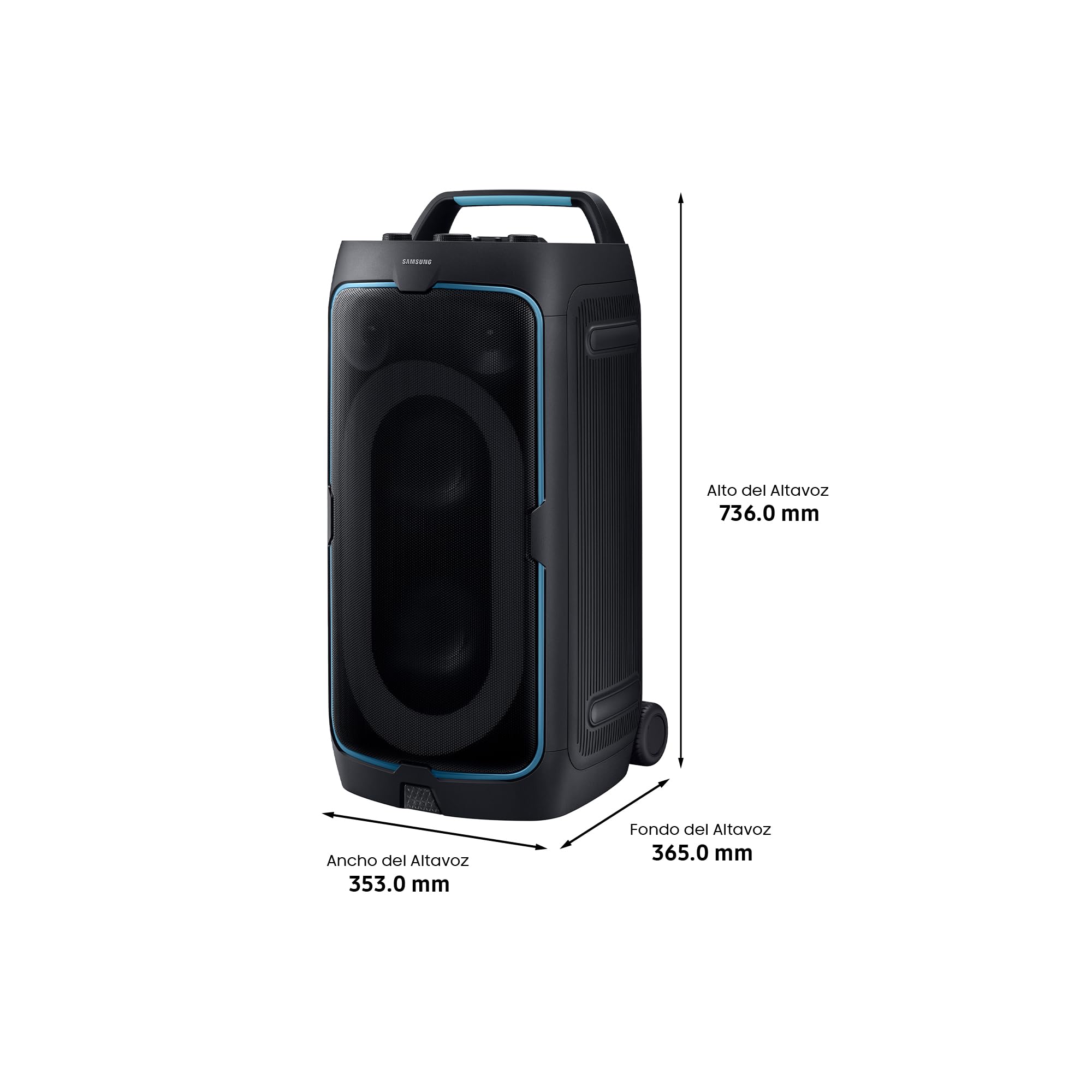 Samsung Tour de Son MX-ST50F/ZF, 240 W, lumières, 18 h d'autonomie, 3 Modes de Base, certifié IPX4, Sound Tower App