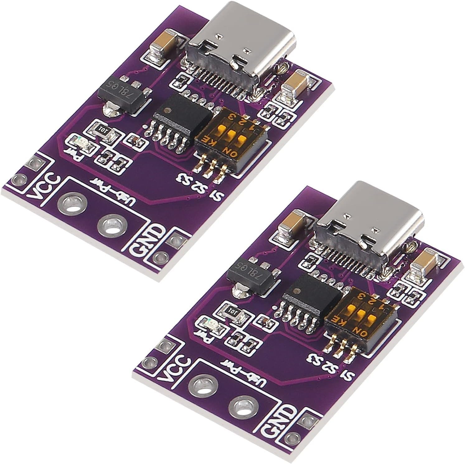 Electrobot 2-Pack Type-C QC AFC PD2.0 PD3.0 to DC Spoof Scam Fast Charge Trigger Polling Detector USB-PD Notebook Power Supply Change Board Module