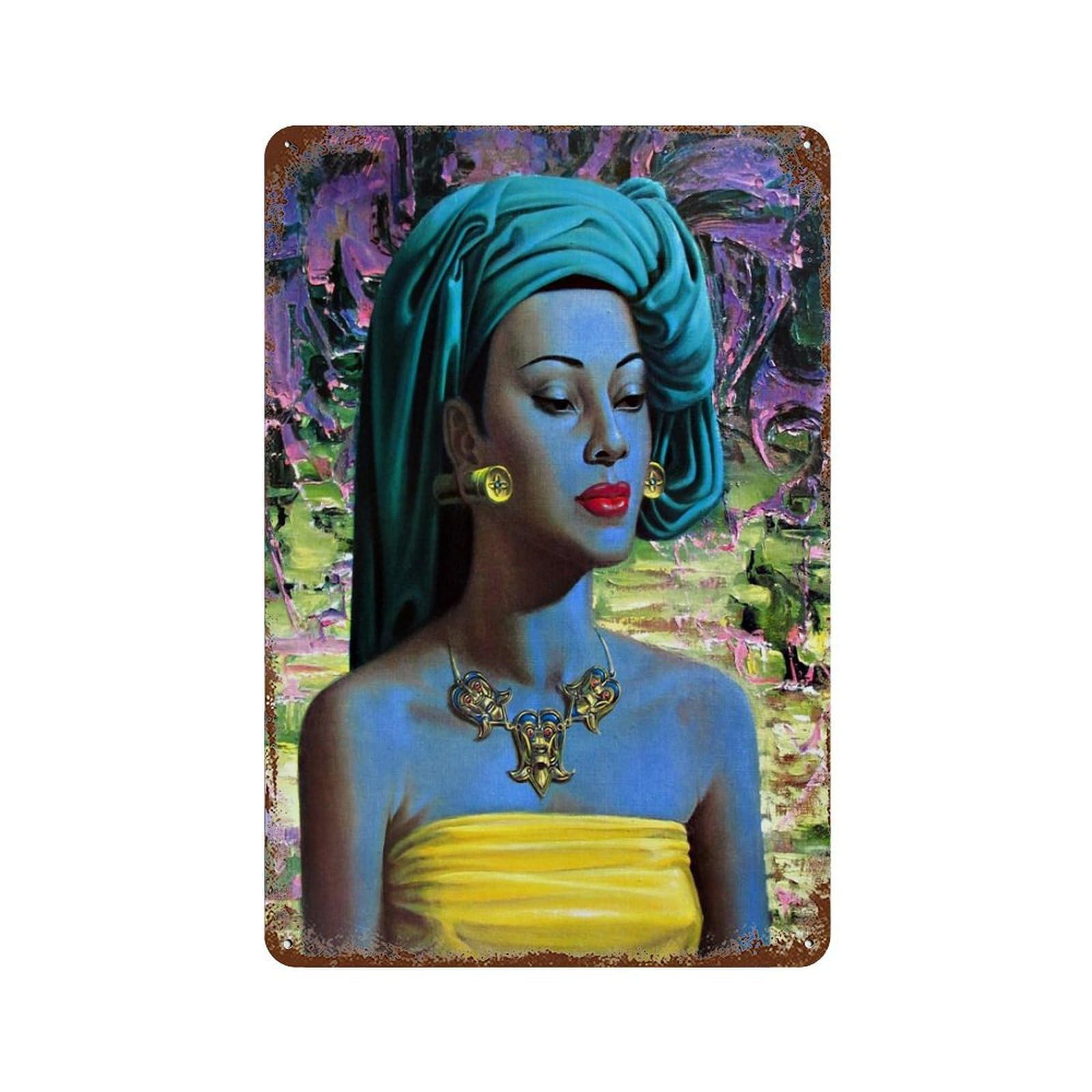 xiaoxiaoshen Artist Vladimir Tretchikoff Oriental (1) Wall Decor Art Metal Tin Poster Modern Home Decor Art Home Bar Shop Decorations Vintage Sign 30x20cm
