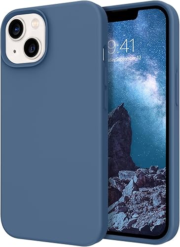 DOMAVER Para iPhone 13 Funda De Silicona Delgada De Gel Suave De Goma De Goma De Microfibra Forro Cojín Textura Niños Hombres A Prueba De Golpes