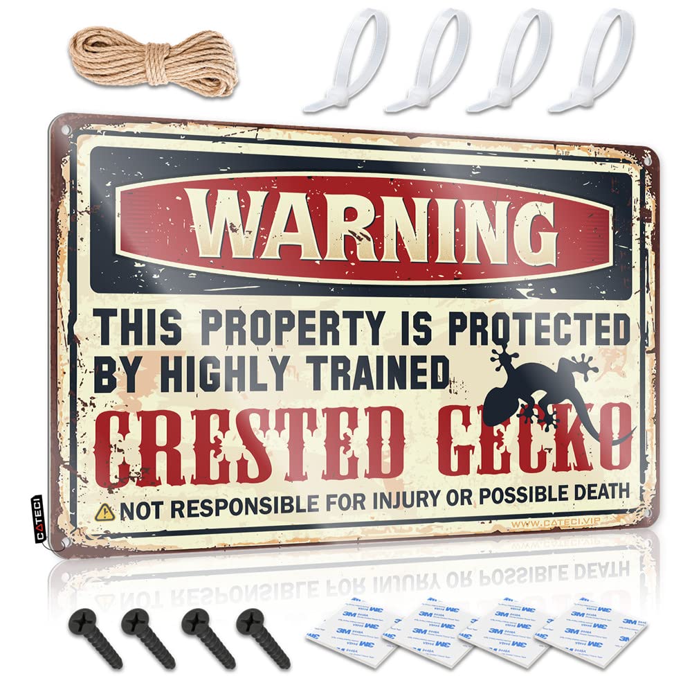 Mwfkkaddb One Color Bar Sign Metal Warning This Property Is Protected By A Highly Trained Crested Gecko Sign Funny Kitchen Signs Funny Door Signs(30X40cm)