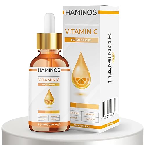 Suero de vitamina C de 1.7 fl oz Ilumina, reafirma e hidrata con niacinamida, ácido hialurónico y péptidos Anti-manchas oscuras,