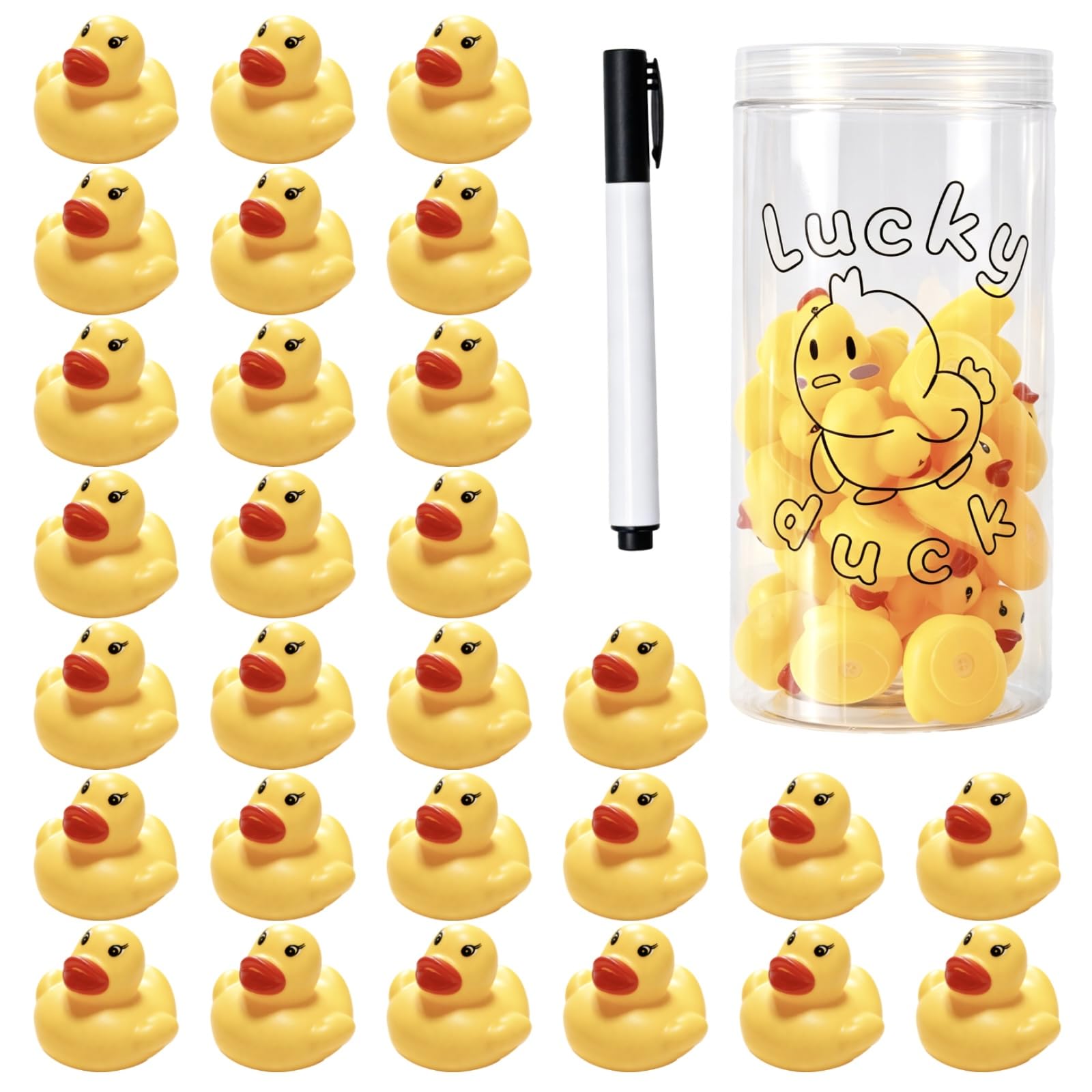 Lucky Ducks for Classroom Reward Jar Mini Rubber Ducks Back to School Gifts