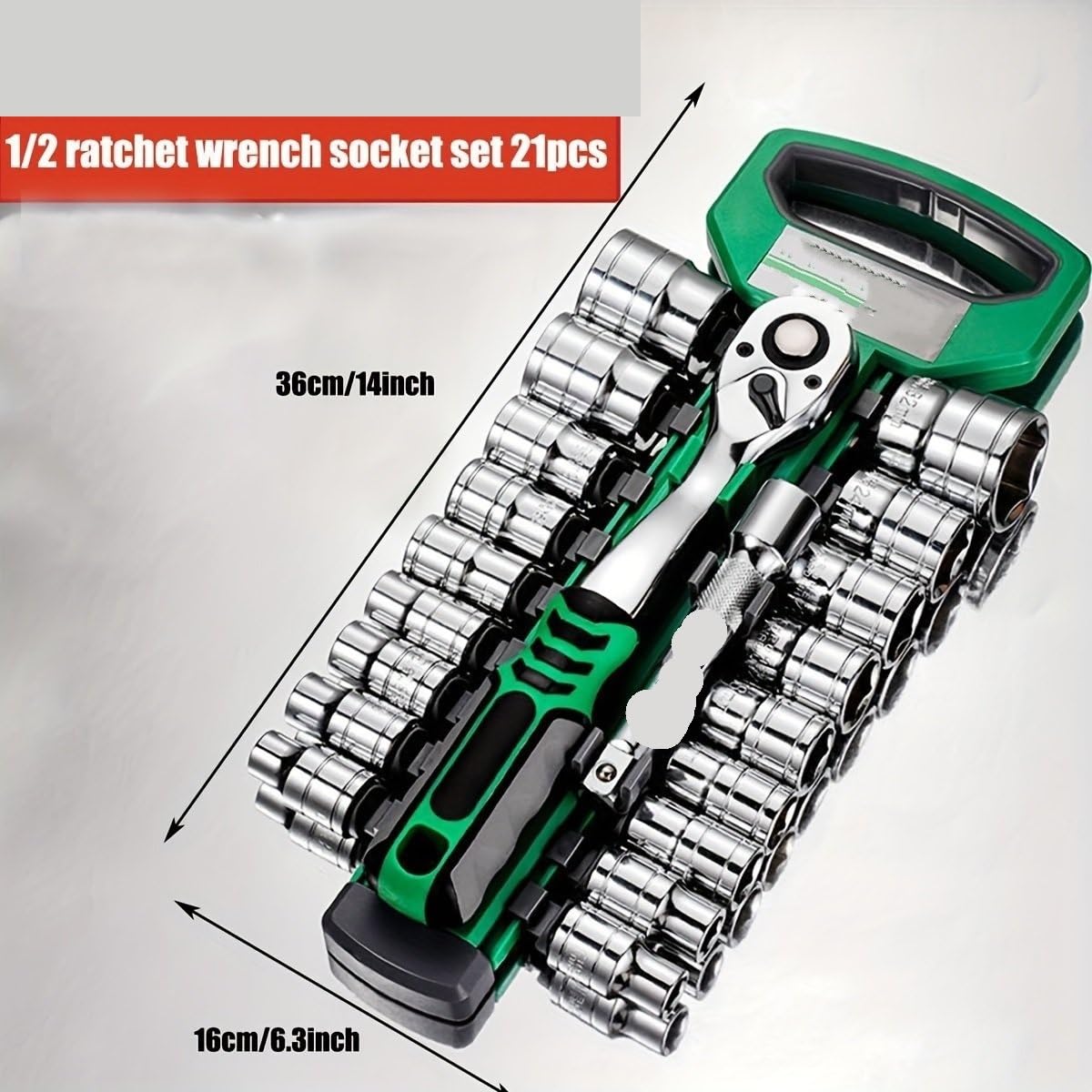 Telescopic Ratchet Zestaw nasadek 1/4"-3/8"-1/2", metrycznych i imperialnych z szybkozamykanym kluczem grzechotkowym, model 72 zęby klucz dynamometryczny(21pcs)