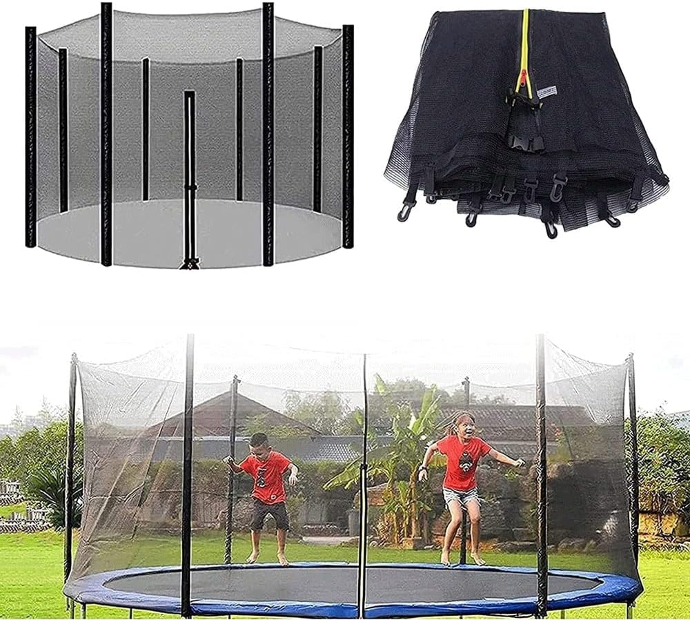 CIRONI Replacement Trampoline Safety Net Enclosure Surround Netting Ø 6ft/8ft/10ft/12ft