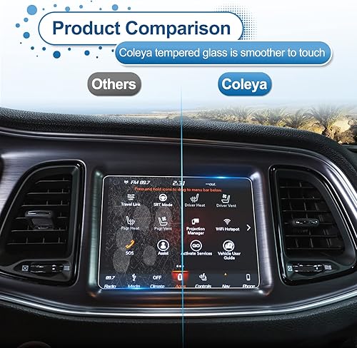 Miniatura 6 de Protector de pantalla Challenger 2019-2022 2023 para Dodge Challenger (R/T Scat Pack, SRT Hellcat, SRT Hellcat Redeye y SRT Super Stock) pantalla