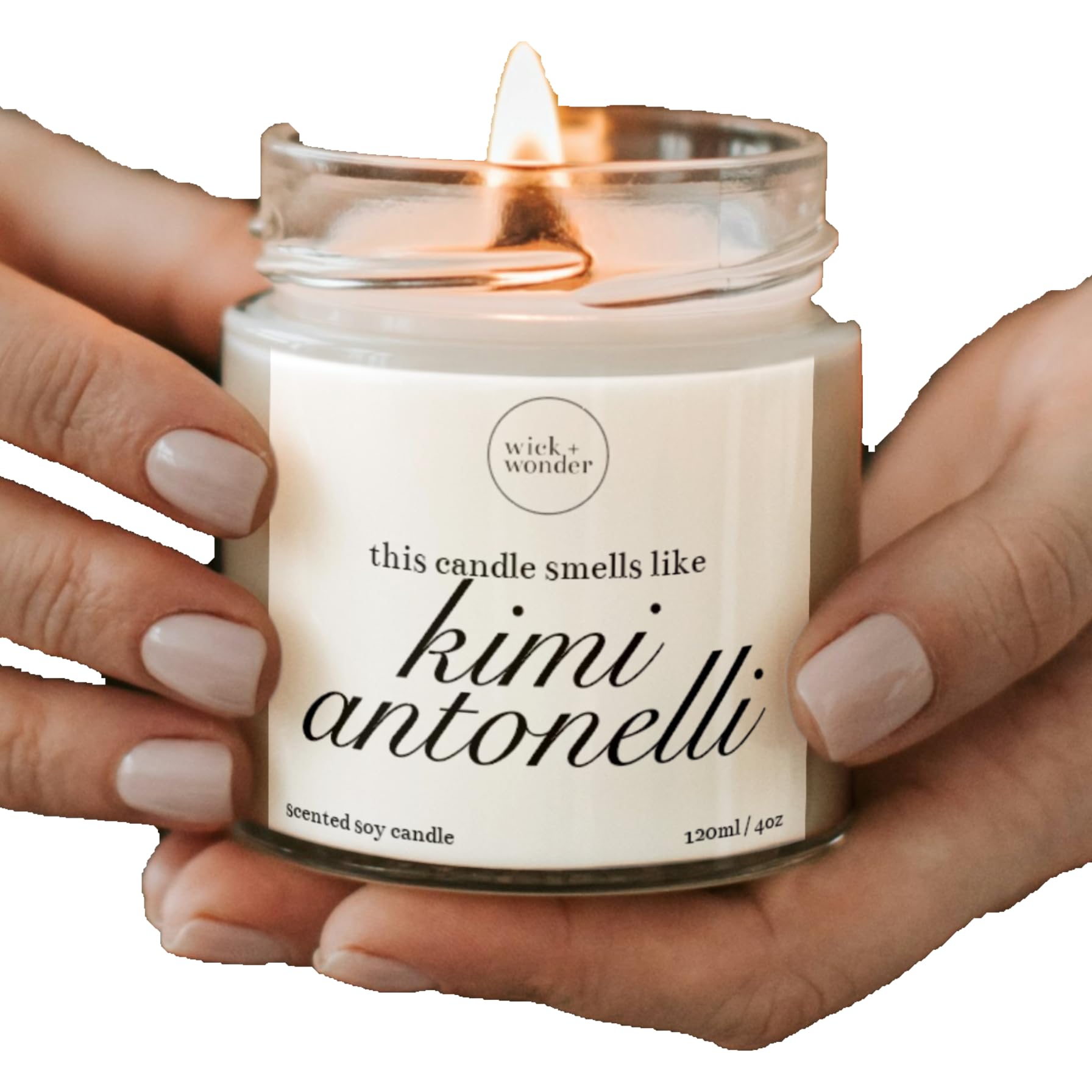 Smells Like Kimi Antonelli Candle | Funny Formula One Gifts | Luxury Soy Wax Candle | F1 Gifts for Her, Him (120ml, 20hrs Burn)