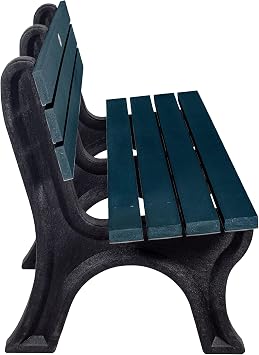 Aurora Traditional 6 ft Park Bench, Federal Blue