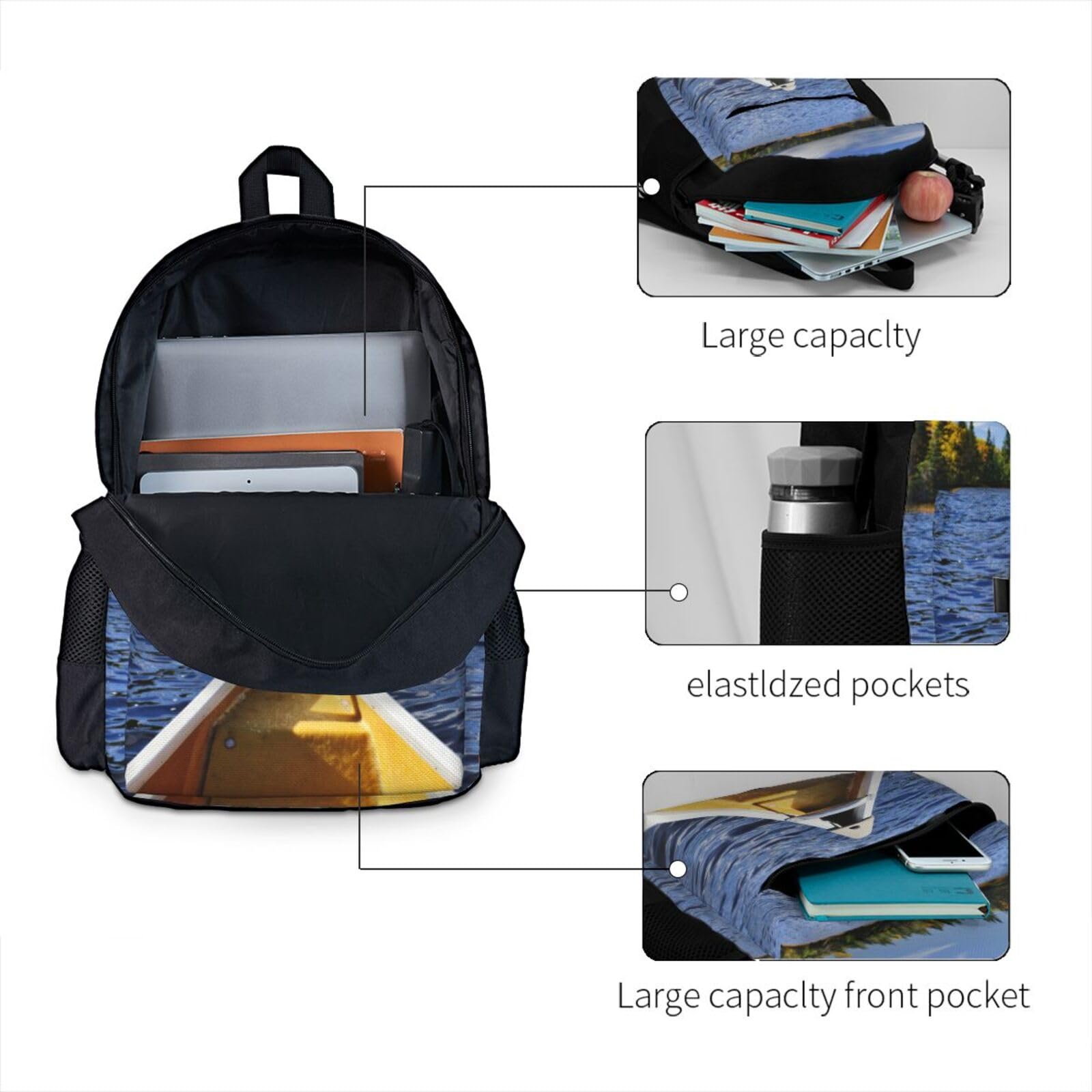 Zaino per computer portatile, da donna, da uomo, da viaggio, per scuola