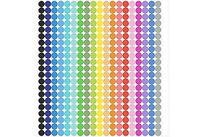 Color-Coded Convenience: 6720 PCS Round Circle Dot Stickers in 20 Vibrant Hues