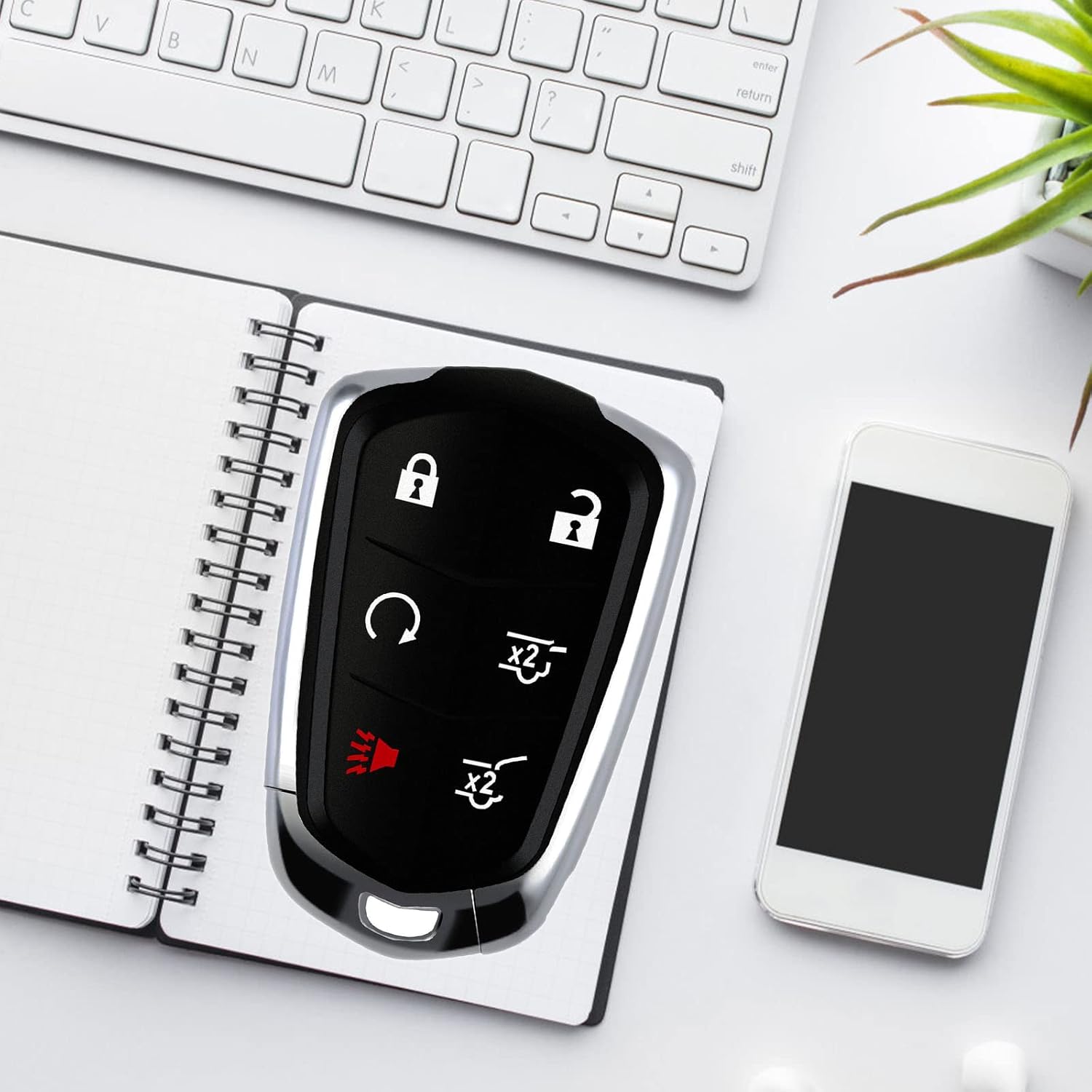 Keyless Entry Remote Control Car Key Fob Fits for Cadillac Escalade ESV 2015-2020 Cadillac Escalade 2015-2020 HYQ2AB 13594028 13580812 315MHz 1 Pack - Image 3