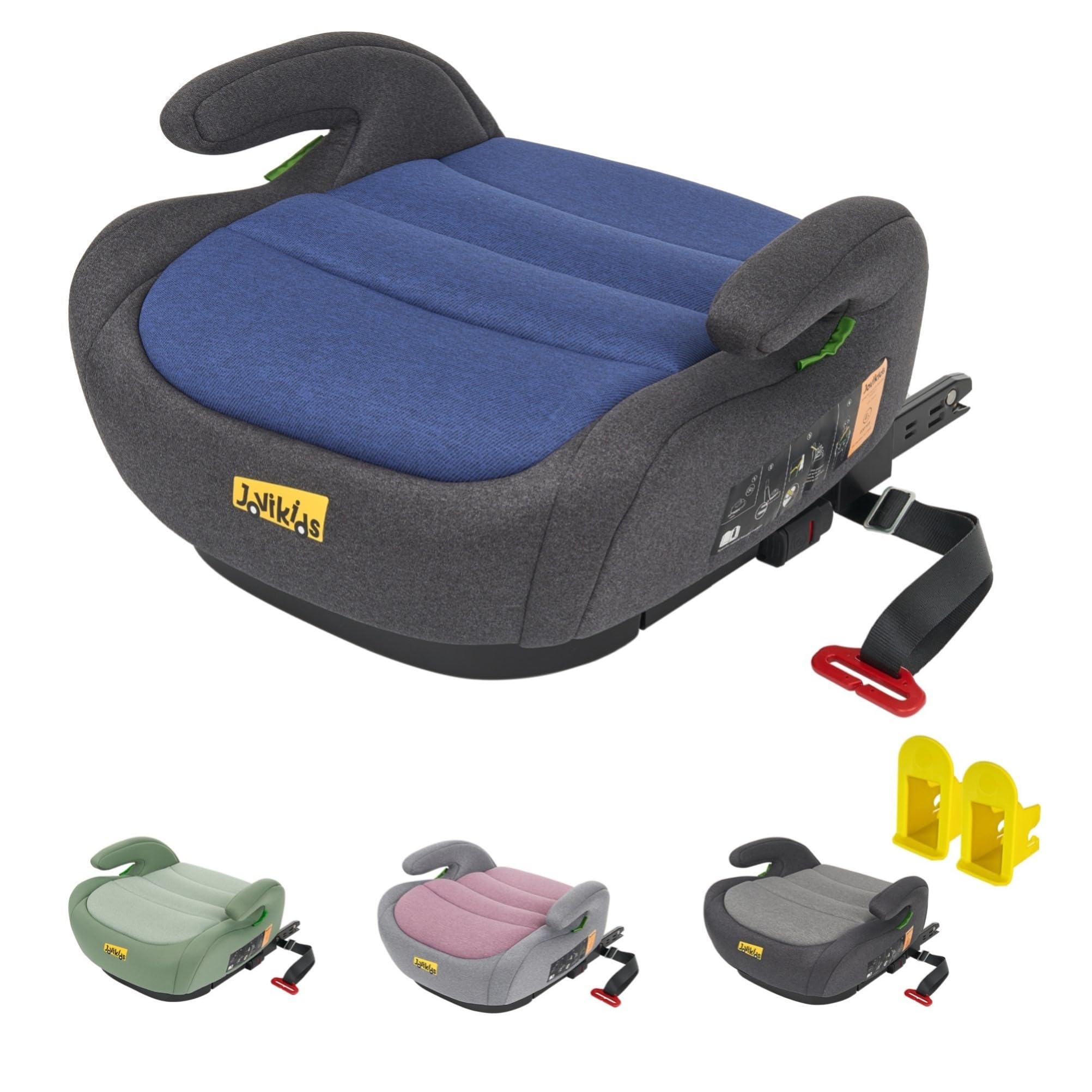 Jovikids Rialzo Auto per Bambini ISOFIX 125-150cm ECE R129, Alzatina Auto Bimbi 15-36 kg, Seggiolino Auto Gruppo 2-3 da 6 a 12 Anni - Blu
