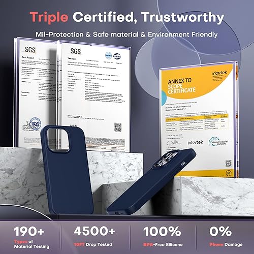 Vista 247 de TOCOL - Funda 5 en 1 para iPhone 11, con 2 protectores de pantalla + 2 protectores de lente de cámara, funda delgada de silicona líquida a prueba