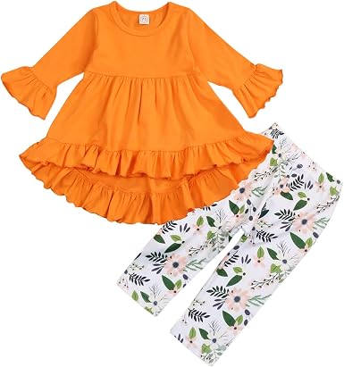 Amazon.com: Ropa de bebé niña, conjuntos de olanes de 2 piezas, manga  corta, camisetas + pantalones de mezclilla de flores, jeans rasgados para  niñas de 1 a 4 años : Ropa, Zapatos y Joyería