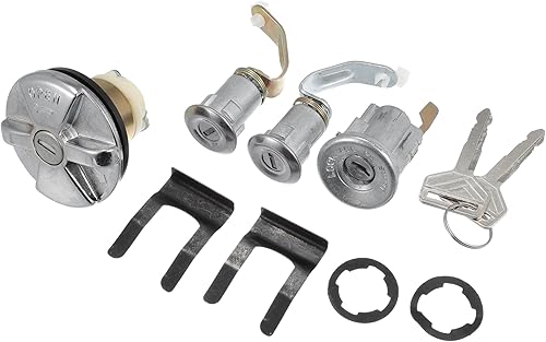 ACROPIX Kit de cilindro de bloqueo de encendido para Toyota Land Cruiser - Paquete de 6 unidades, tono plateado, negro y bronce