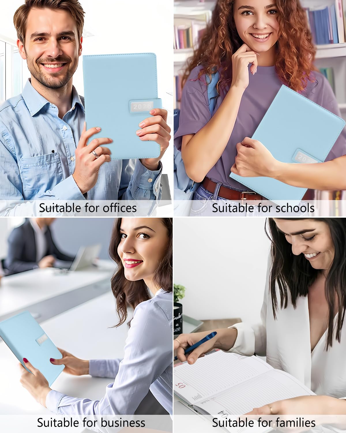 400 Pagine HW CASA Agenda 2026 Giornaliera A5,Festività (DE/IT/ES/EN/FR), Passante e Portapenna | Festività (DE/IT/ES/EN/FR), Riepiloghi Mensili | Gennaio-Dicembre