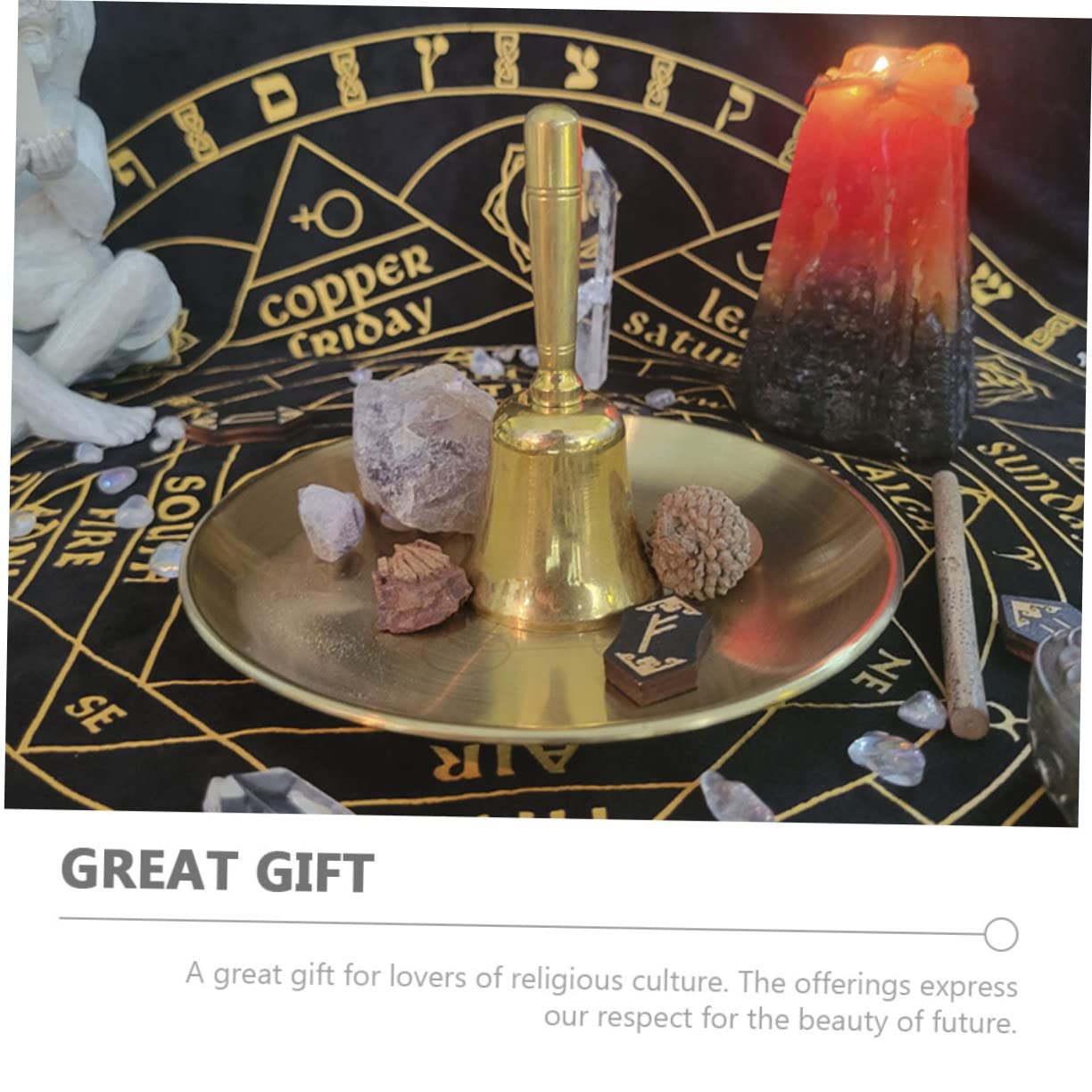 4stücke Alloy Plate Kerzenhalter Metall Fünf-Punkte-Stern Für Tarot-zeremonien Stilvoller Dekorativer Kerzenständer Für Meditation Und Festliche Anlässe