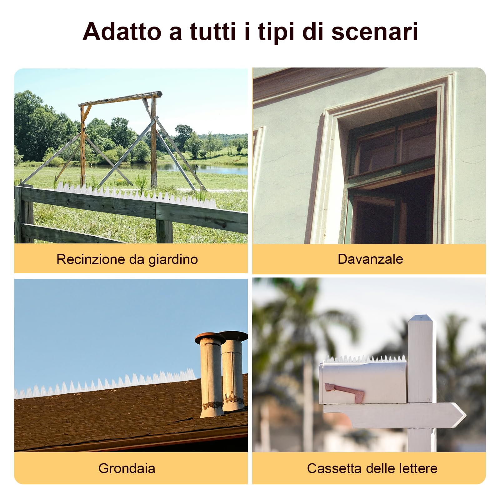 OFFO Dissuasori Piccioni, Spuntoni per Piccioni 7,5m,Piccioni Dissuasori Balcone,Dissuasore per Piccioni per Balconi, Tetti, Finestre e Recinzioni, Trasparente