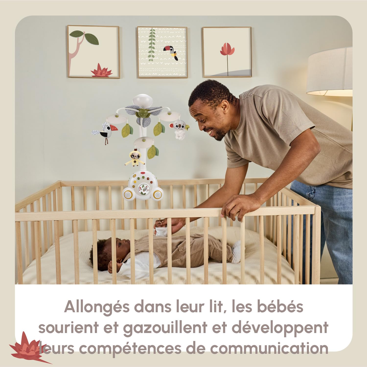 Tiny Love Soothe 'n Groove Mobile Musical 2-en-1 Bébé 0 mois+ Boho Chic