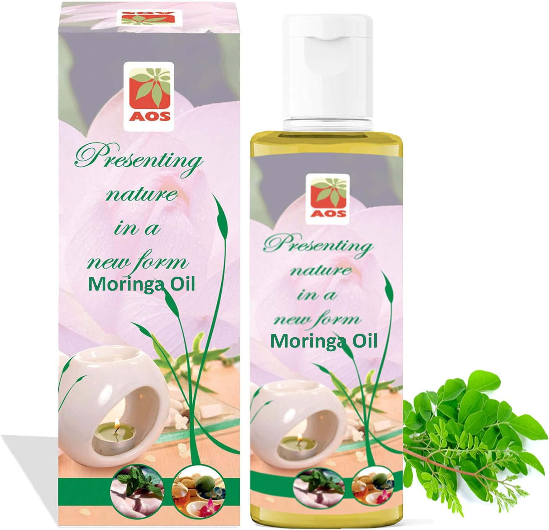 AOS Products 100% Pure Moringa Oil For Hair, Skin & Anti-Ageing Face Care - 30 ml