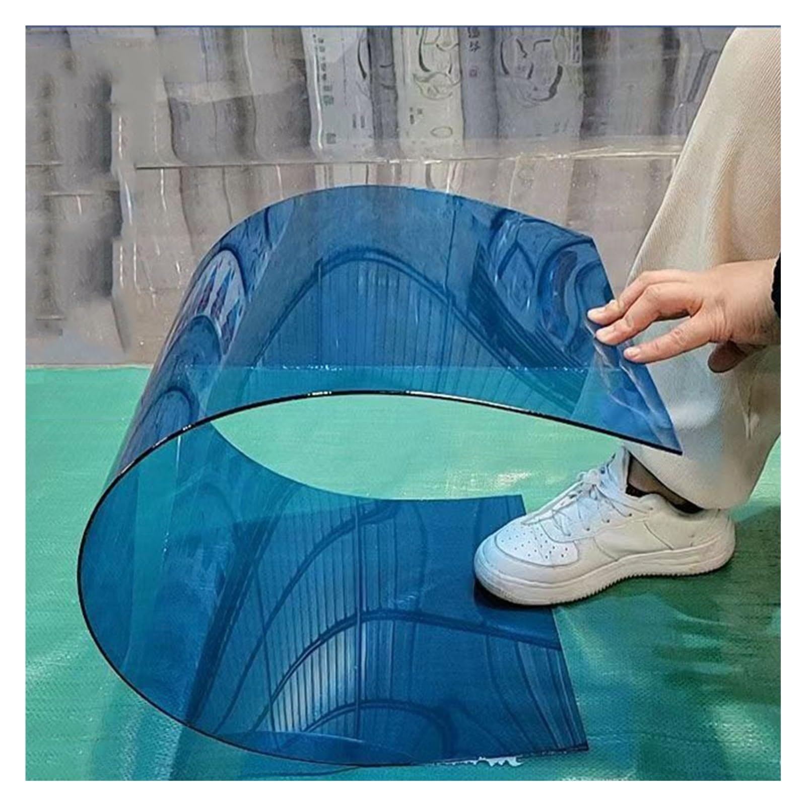 Policarbonato azul contra el desgaste solar: panel de techo de 1 mm transparente para invernadero