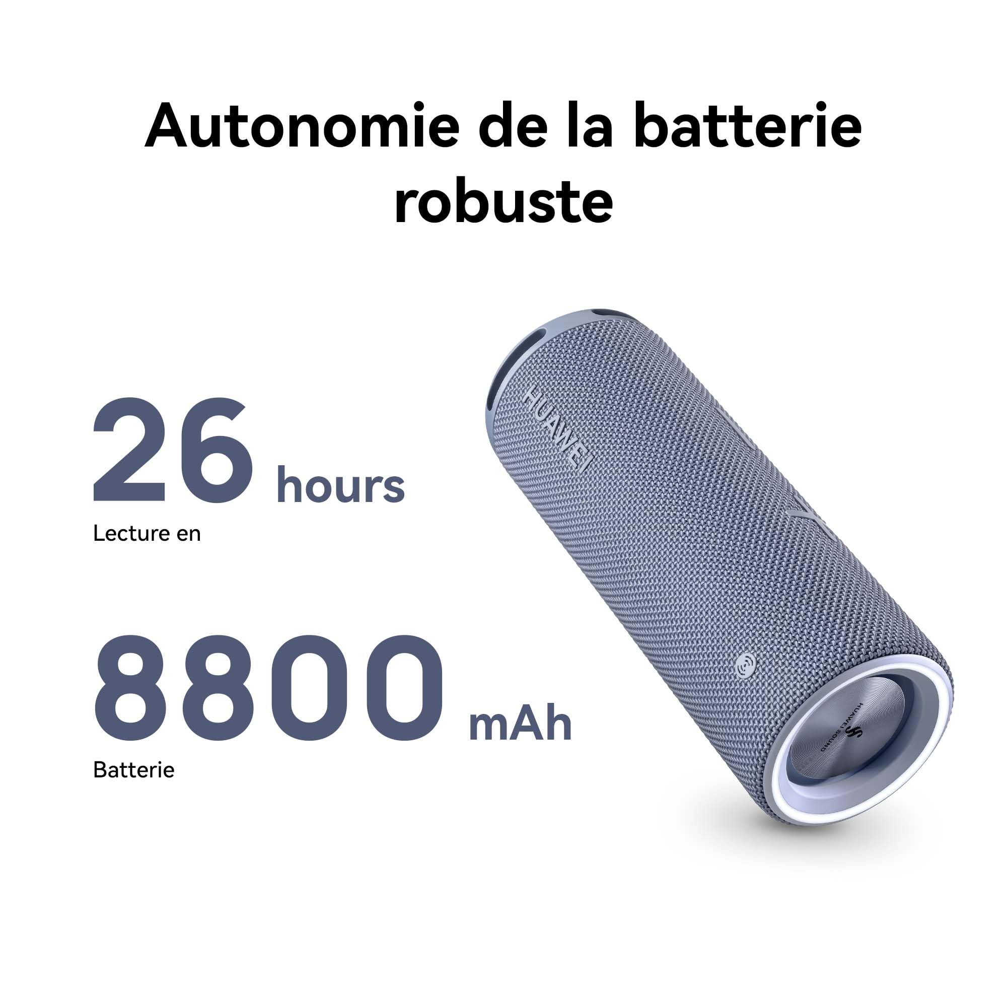 HUAWEI Sound Joy 2, Haut-Parleur Bluetooth Portable, Lecture 26 Heures | Système Sound à Quatre unités, IP67 résistant à la poussière et à l'eau, Spectacle de lumières stéréo et élégant