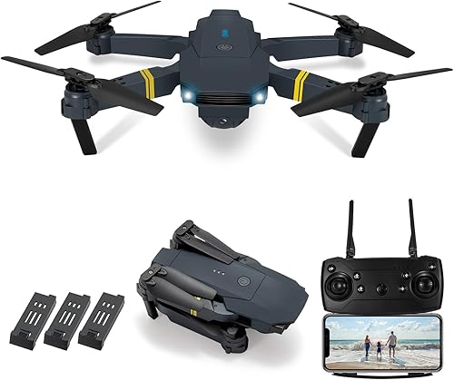 Drones con cámara para adultos 4K plegable RC Quadcopter E58 Drone con cámara HD 1080P Mini Drone para regalos de niños video en vivo FPV retención