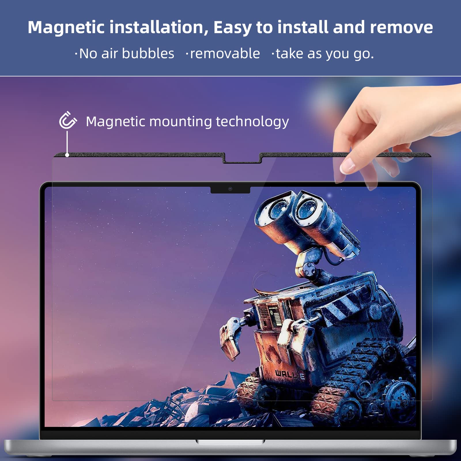 Filtre Confidentialité Magnétique 360° Peslv – MacBook Pro 16 Pouces (2021-2024, M1-M4)