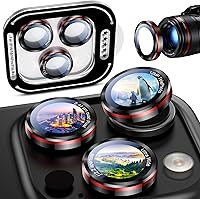 Vista 1 de Uyiton Protector de lente de cámara para iPhone 17 Pro Max/17 Pro/16 Pro Max/16 Pro/15 Pro Max/15 Pro/14 Pro Max/14 Pro - Cubierta de cámara