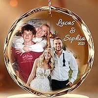 Vista 16 de Adorno de foto de perro personalizado - Adorno navideño personalizado para mascotas 2025, regalos de primer Navidad para cachorros, Navidad, regalo