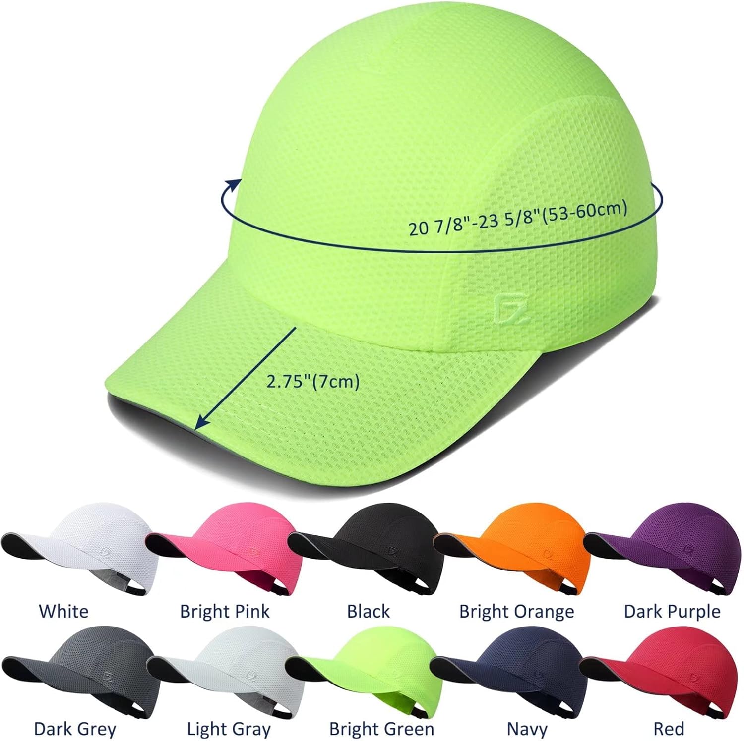 GADIEMKENSD Women's Race Day Running Cap Performance Mesh Hat - Excellent Ventilation, Lightweight, Reflective Safety - Image 6