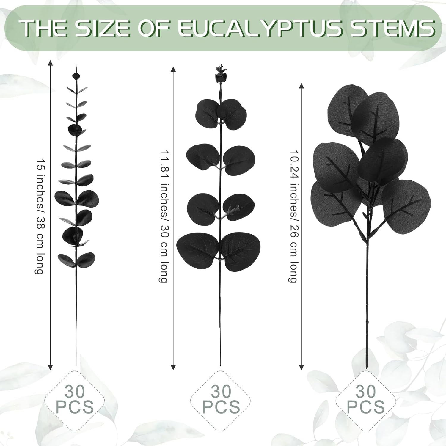 Giegxin 180 Pcs 3 Kinds Mixed Eucalyptus Leaves Stems Bulk Artificial Silver Dollar Leaves Picks Dried Eucalyptus Bundle Faux Spray for Wedding Vase Bouquet Floral Arrangement (Green)