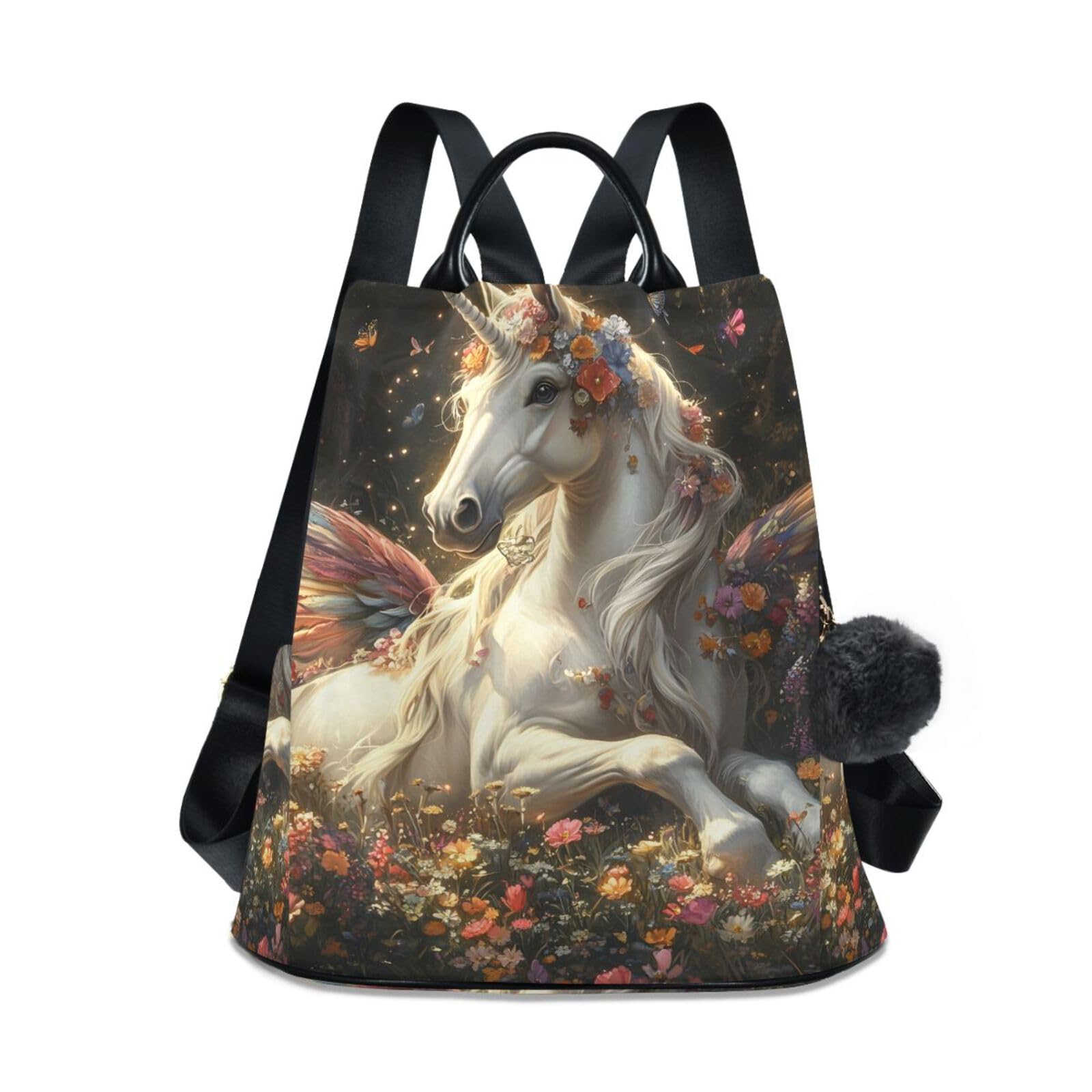 Unicorn Backpack for Women Anti Theft Large Fashion Travel Shoulder Bag Purse Rucksack Lightweight