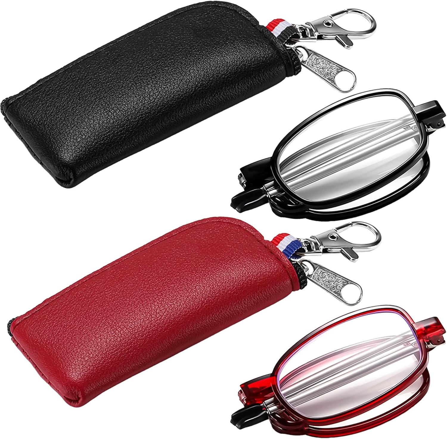 Liameph Folding Glasses,2 Pairs folding Glasses,Anti-Blue Light ...