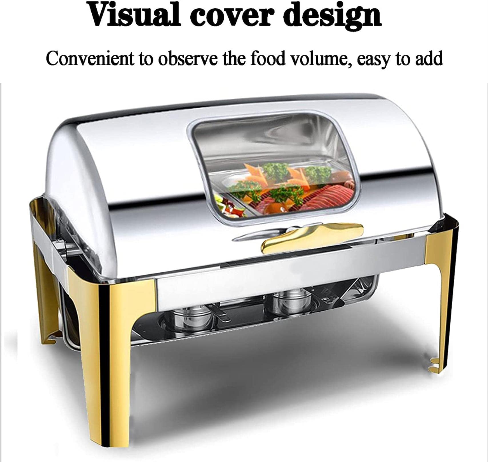 Chafing Dish Buffet, 9L/13L Calientaplatos de Buffet de Acero Inoxidable, Chafing Dish Electrico para Hotel Fiesta y Cocina, Temperatura Ajustable 30-85 ℃