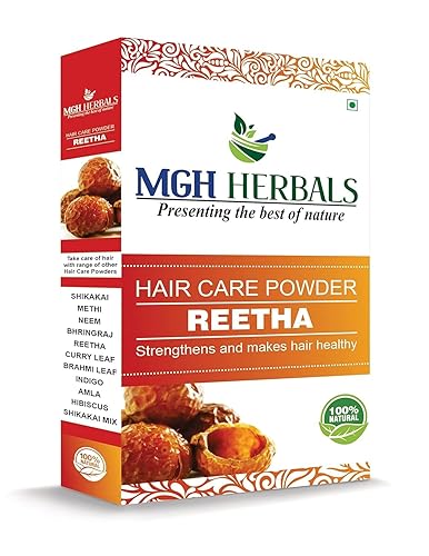 Reetha Powder, Kunkudukai en polvo, Aritha, Ritha, Soapnut (7.05 oz), para el crecimiento del cabello, lavado del cabello, tratamiento del cuero