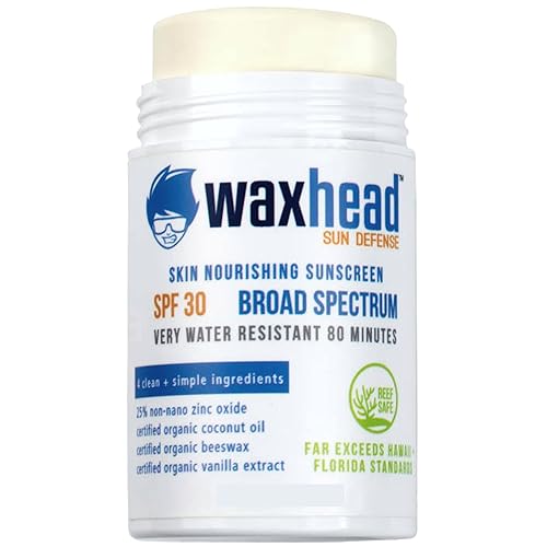Miniatura 1 de Waxhead Coral Reef Safe Sunscreen Stick - Protector solar biodegradable para cara y cuerpo, protector solar mineral para bebé, tatuaje, aprobado por