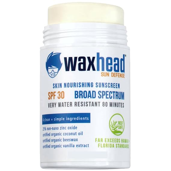 Waxhead Coral Reef Safe Sunscreen Stick Zinc Oxide Sunscreen, Tattoo Sunscreen